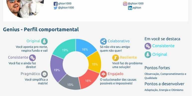 Exemplo de perfil de como o Bettha te apresenta