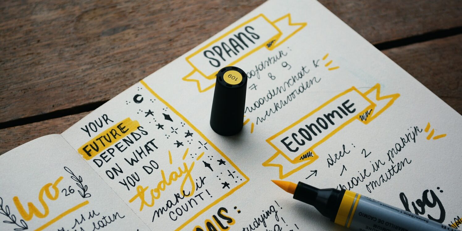 agenda com frases inspiracionais em inglês